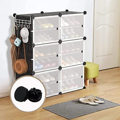 30Pcs Wire Cube Plastic Connectors, Black | Grid Cube Organizer Connector, For Modular Closet Storage, For Wire Shelving