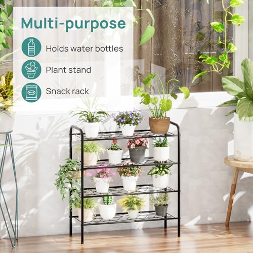 viewcare Shoe Rack for Closet, 4-Tier Small Shoe Rack for Entryway & Garage, Black Shoe Organizer Holds 10-14 Pairs, Sturdy Metal Construction - size: 4-Tier(M)
