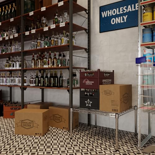 24" Deep x 24" Wide x 14" Height Wire Shelving Kit | 1-Tier | NSF Commercial Storage Rack Unit - size: 24" Deep x 24" Wide