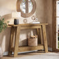 Tribesigns 41.3" Farmhouse Console Table, 2-Tier Wooden Entryway Table with Storage, Rustic Narrow Behind Couch for Living Room, Hallway, Foyer,Natural - color: Natural
