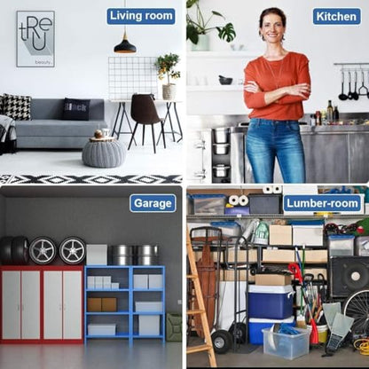 Meet perfect 6-Tier Wire Shelving Unit, 72" H x 42" W x 16" D Heavy Duty Metal Storage Shelves, 1500LBS Total Weight Capacity Adjustable Standing Shelf Rack with Leveling Feet - color: Black, size: 6-Tier, 72"H × 42"W × 16"D