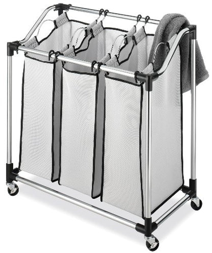 Whitmor Chrome Laundry Sorter with Foam Mesh Bags - size: LAUNDRY SORTER
