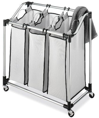 Whitmor Chrome Laundry Sorter with Foam Mesh Bags - size: LAUNDRY SORTER