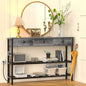 47" Narrow Console/Entryway Table with Storage & 3 Drawers & Outlets, for Sofa & Living Room, Hallway/Foyer/Couch/TV/ Aquarium Stand Table for Entryway with USB Ports, LED Light Strip,Perfect for Home - size: 47"