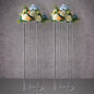 YALLOVE Acrylic Flower Stand, Set of 2 Clear Pedestal, 31.5 Inch Tall Vases for Wedding Event Party Props, Home Decor - size: 31.5''