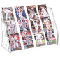 CELSOL Upgraded 3 Tier Acrylic Card Display Stand, Clear Display for Trading Cards, Greeting Cards, Sports Cards, Postcards, Stickers & Brochures, Easy Snap-On, Increased Height & Thickness for Better Presentation - size: 3 Tier 1 Pack