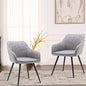annjoe Faux Suede Accent Chair Arm Chairs Living Room Chairs Leisure Chair Upholstered Chair with Metal Legs Set of 2 for Home Kitchen Office Bistro Cafe - color: Light Gray