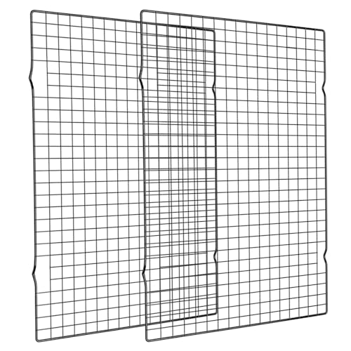Briout Cooling Rack for Baking, 2-Pack 16x10 Inches Baking Rack, Thick Wire Cookie Rack for Cooking, Roasting, Grilling, Drying, Oven Safe, Fits Half Sheet Pan, Black - color: Black, size: 16"x10"-2PC