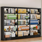 70.9" H Metal Bookshelf, Adjustable Bookcase, 5-Tier Heavy Duty Bookshelf with Bookend, Tall Bookshelves, Bookcase Shelf for Living Room, Office, Library,Classroom (Black-108.30W) - color: Black, size: 108.3" Wide