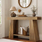 47.24" Farmhouse Entryway Console Table, Narrow Sofa Table Behind Couch, Wooden Rectangular Entry Table with Storage Shelves for Entrance, Hallway, Living Room, Foyer
