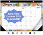 Desk Calendar 2026-2027, 21-Month Calendar Runs Unitl June 2027, Large 17" x 12" Monthly Desktop & Wall Calendar for Home & Office - Botanic Whimsy - color: b-Botanic Whimsy, size: Oct 2025-jun 2027