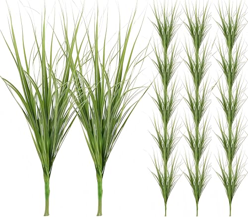 20Pcs Artificial Grass, Faux Shrub Plants for Craft Projects, Garden & Office Decoration, Fake Grass Stems, Realistic Greenery for Indoor & Outdoor Use, 11.79in