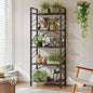DurayLoly 5-Tier Bookshelf, Black Metal Bookshelf for Home Office, Black | Robust Steel Frame, Stable X-bracing Design, Large Capacity - color: Black, size: 5 Tier - 1 pc