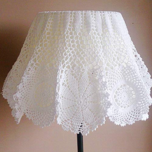Damanni Cotton Handmade Crochet Lace Tablecloth Doilies Doily,Round,White,31 Inch - color: White, size: 31" (Round)