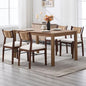 BESTANO Modern Armless Dining Chairs with Rope Woven Back Set of 4, White Chenille Upholstered Kitchen & Dining Room Chairs, Mid-Century Classic Farmhouse Wooden Side Chair - color: White, size: 4 Chairs