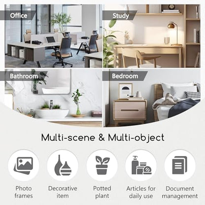 Jerry & Maggie Desktop Organizer Office Storage Rack Adjustable Wood Display Shelf Free Style Double H, Multi-Functional Mini Bookshelf for Desk Natural Stand (Black) - color: Black