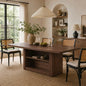 FUQARHY 63" Dining Table with Storage, Farmhouse Rectangular Kitchen Table - color: Walnut