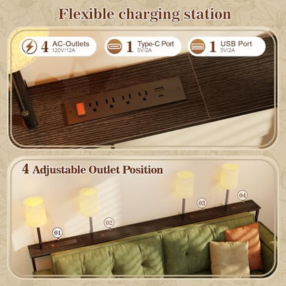 78.8" Sofa Tables Narrow Long with Lights & Charging Station - 4 AC outlets | 22"-32" Height Adjustable Behind Couch Sofa Table, Skinny Sofa Console Table, Slim Design for Living Room, Black - color: Black, size: 78.8" Long-2 Light