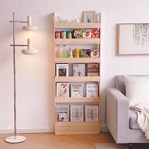 Solid Wood Bookshelf Bookcase Book Shelf Organizer for Books, Toy Storage Bookshelf Rack Wall for Kids and Adults (Width 31.5in (80CM)) - size: Width 31.5in (80CM)