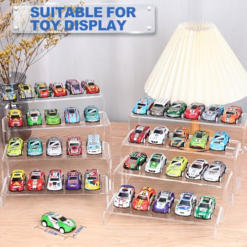 Aheroi Acrylic Risers Display Stands, Acrylic Stands for Display 16Pcs 4Set | Clear Risers Display Stands, Acrylic Display Shelf,Dessert Table Display Set Cupcake Candy Shoe Showcase Stands (7”L~8”L~9”L)