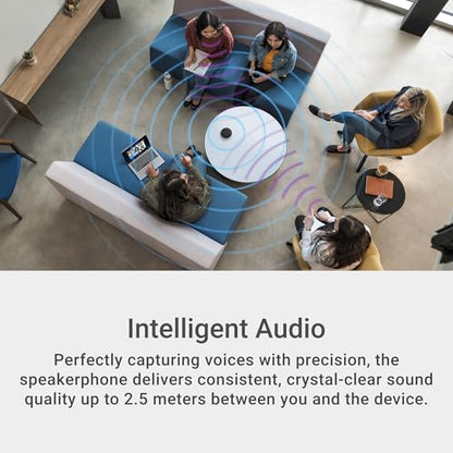 Dell Pro Plus Wireless Speakerphone - SL525 - USB-C, Zoom/Microsoft Teams Certified, Wired/Wireless, Bluetooth 5.3, Omni-Directional, AI-Based Noise Cancellation - style: SL525