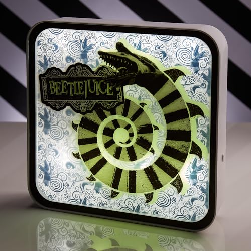 Numskull Official Beetlejuice Acrylic Logo Desk Lamp Wall Light for Bedroom, Office, Home, Study, Work - for Fans of Beetlejuice Merchandise - color: Blue