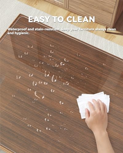 Clear Writing Desk Pad, 36’’x20” Heat Resistant Waterproof PVC Round Edge Durable Desk Protect Mat, Anti-Static Writing Mat Table Protector - size: 36’’x20”