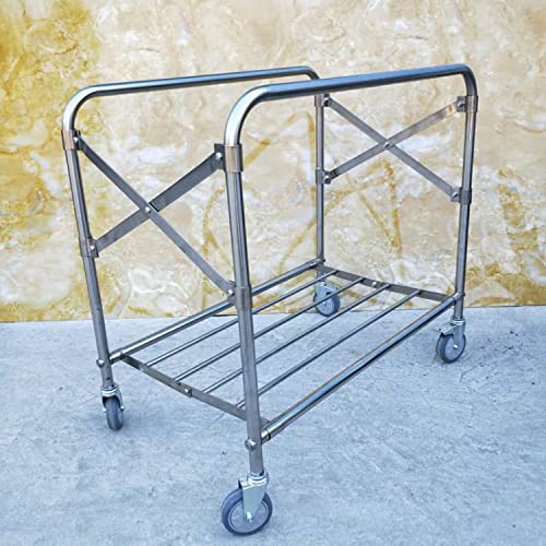 Industrial Laundry Cart with Wheel 12 Bushel (400l) Commercial Collapsible Laundry Hamper Large Heavy Duty Rolling Basket Waterproof Laundry Trucks for Home Organizer Storage - color: Blue