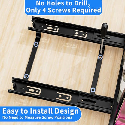 BOIVSHI Pull Out Spice Rack Organizer for Cabinet, 1 Tier Heavy Duty Spice Rack, Vertical Spice Rack for Kitchen Cabinet and Pantry (12.6''Wx10.5''Dx2.8''H, Metal Black) - size: 12.6''Wx10.5''Dx2.8''H,1 Tier
