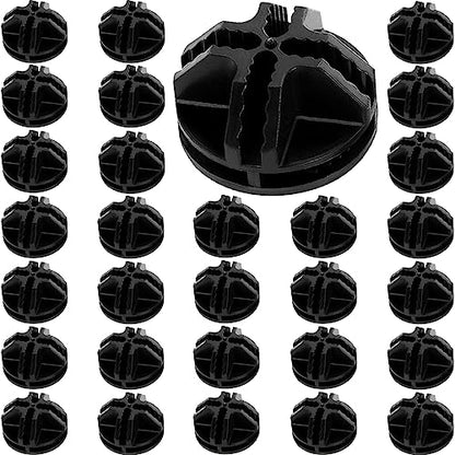 30Pcs Wire Cube Connectors Plastic Storage Cube Connectors, Wire Grid Cube Organizer Connector for Modular Closet Storage Organizer and Wire Shelving, Black