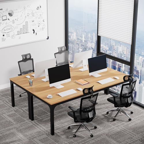 Tribesigns 6.5 FT Conference Room Table, 78.74" W x 27.56" D Large Office Conference Table, Modern Seminar Meeting Table Desk for Boardroom, Meeting Room (1, Natural) - color: Natural