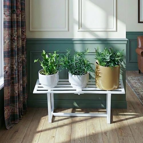2-Pack Elegant Mid-Century Modern Metal Tiered Plant Stand Robust 330 lbs Capacity Versatile Indoor Outdoor Display for Living Room, Patio & Balcony White - color: 1 Tier White