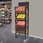 4-Tier Fruit and Vegetable Rack, Wood Fruit and Vegetable Storage Rack, Heavy Duty Freestanding Produce Storage Shelf, 44 lbs per Tier for Kitchen Store