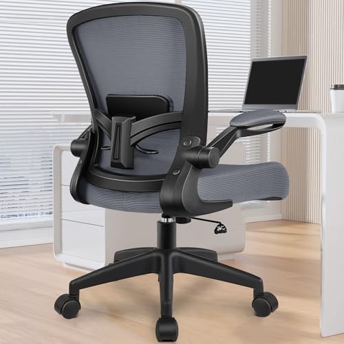FelixKing Office Chair, Ergonomic Desk Chair Breathable Mesh Chairs Adjustable High Back Lumbar Support Flip-up Armrests, Executive Rolling Swivel Comfy Computer Chairs Home Office Dark Gray - color: Slate Gray