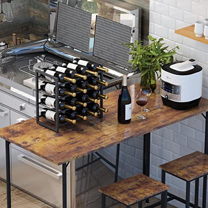 IBUYKE Metal Wine Racks Countertop,16 Bottles Wine Bottle Holder,TMJ903H | 4 Tiers Wine Rack Wine Rack Freestanding Wine Storage Cabinet for Home Kitchen Pantry Wine Cellar Bar - size: 16 Bottle