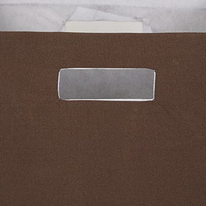 DII Collapsible Polyester Storage Cube, Solid, Lightweight and Durable, Small Square, 11x11x11, Bark Brown - color: Bark Brown, size: Small Square, 11x11x11"