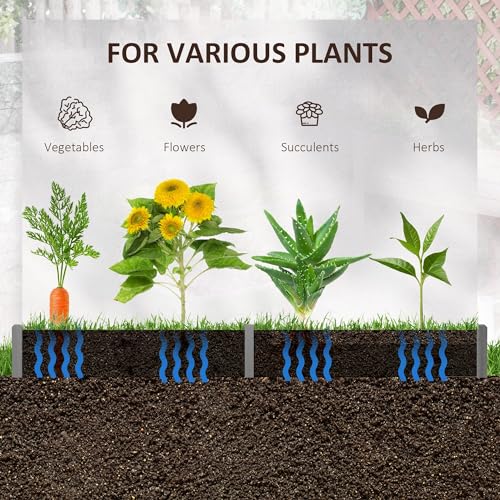 Outsunny Wooden Raised Garden Bed, Hexagon Screwless Outdoor Planter Box Plants, Vegetables, Flowers, Herbs, 39" x 36" x 6", Gray - color: Gray, size: 39.25" x 36.25" x 6.25"