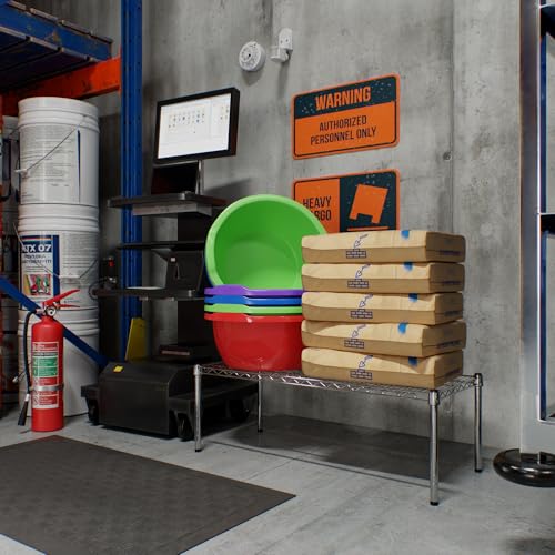 18" Deep x 42" Wide x 14" Height Wire Shelving Kit | 1-Tier | NSF Commercial Storage Rack Unit - size: 18" Deep x 42" Wide