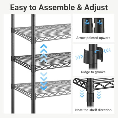 VIPEK R2 Medium Heavy Duty Clothes Rack Rolling Clothing Rack Adjustable Metal Wire Shelving Portable Closets with Double Hanging Rods, Side Hooks, Freestanding Closet Racks Wardrobe, White - color: White, size: R2 Medium