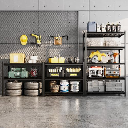 5-Tier 35" W x 15.8" D x 72" H Garage Shelving 3000LBS Storage Shelves Heavy Duty Metal Shelf Unit Adjustable Basement Industrial Storage Racks (72 * 35 * 15.8) - size: 5T 35" W x 15.8" D x 72" H