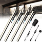 Cefrank LED Under Cabinet Lights, 4-Pack Dimmable Display Memory Bars Kit | 6000K cold white 1200LM, ultra-thin black aluminum with memory dimmer. Plug-in AC for kitchen, bookcase, glass showcases.