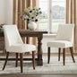 COLAMY Upholstered Dining Chairs Set of 2, Mid Century Modern Kitchen Chairs with Back, Farmhouse Fabric Side Dining Room Chairs with Wood Legs for Dining Room Restaurant, Beige - color: Beige, size: Set of 2