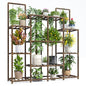 EnHomee Plant Stand, Hold 12-14 Pots, Waterproof Eucalyptus Wood | Easy to Assemble, Sturdy Enough, Without Wobble