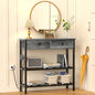 32" Narrow Console/Entryway Table with Storage & 2 Drawers & Outlets, for Sofa & Living Room, Hallway/Foyer/Couch/TV/ Aquarium Stand Table for Entryway with USB Ports, LED Light Strip,Perfect for Home - size: 32"