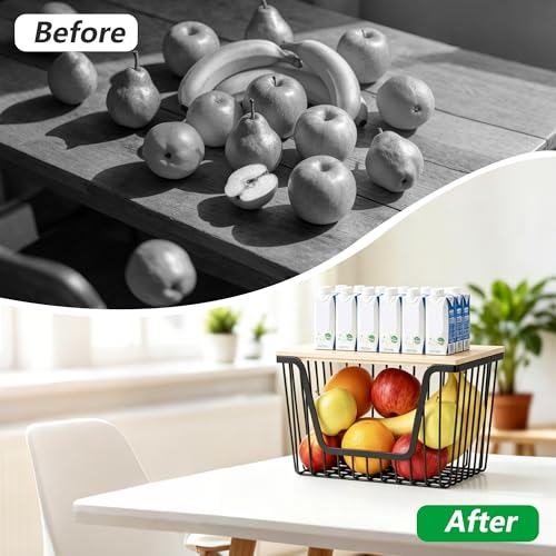 1 Pack Fruit Basket for Kitchen Counter, Stackable Pantry Organizers Storage, Large Wire Storage Basket Suitable for Storing Fruits, Onions, Potatoesand Vegetables - size: 1PACK