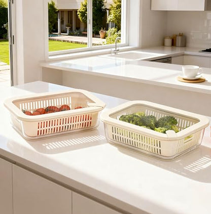 Urban Green Glass Food Storage Containers with Glass Lids, Microwave Safe Food Container Set, Aitight Meal Prep Container Set, BPA Free Colander, LeakProof, 2 Pack - color: ‎Ivory White -2p