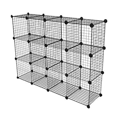 Only Garment Racks Metal Wire Storage Cubes, Modular Shelving Grids, Mini Grid Clothes Organizer, 3-Foot by 4-Foot, Ideal for Kitchens, Retail Shops, Play Rooms, Florists
