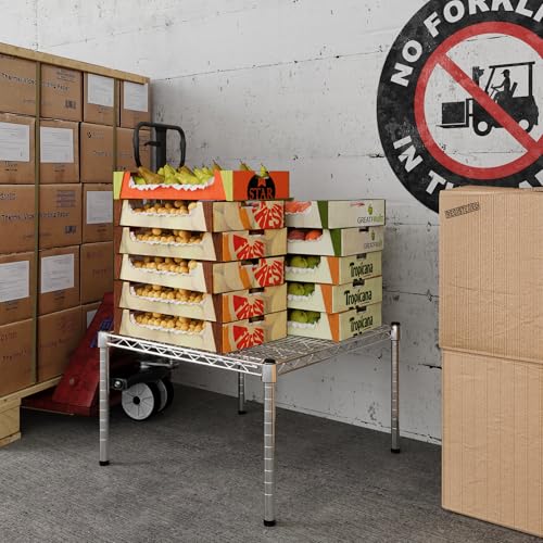 24" Deep x 24" Wide x 14" Height Wire Shelving Kit | 1-Tier | NSF Commercial Storage Rack Unit - size: 24" Deep x 24" Wide