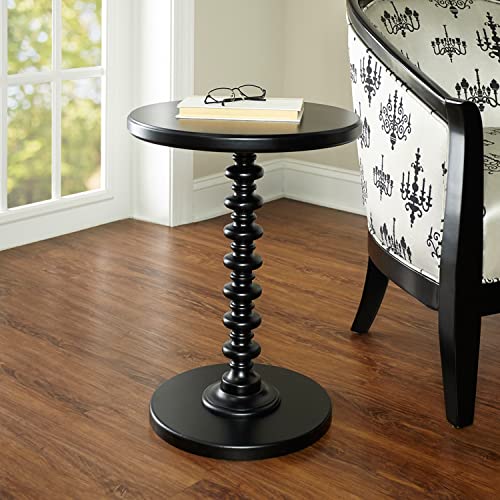 Powell Furniture Round Spindle Table, Black 17 x 22.25 x 17 - color: Black