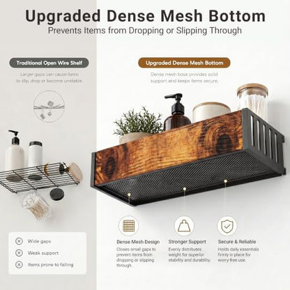 6-Tier Over the Door Pantry Organizer, 2-in-1 Door Hanging or Wall Mounted Spice Rack, Space Saving Metal Storage Shelves with Adjustable Baskets for Kitchen, Closet, Bathroom